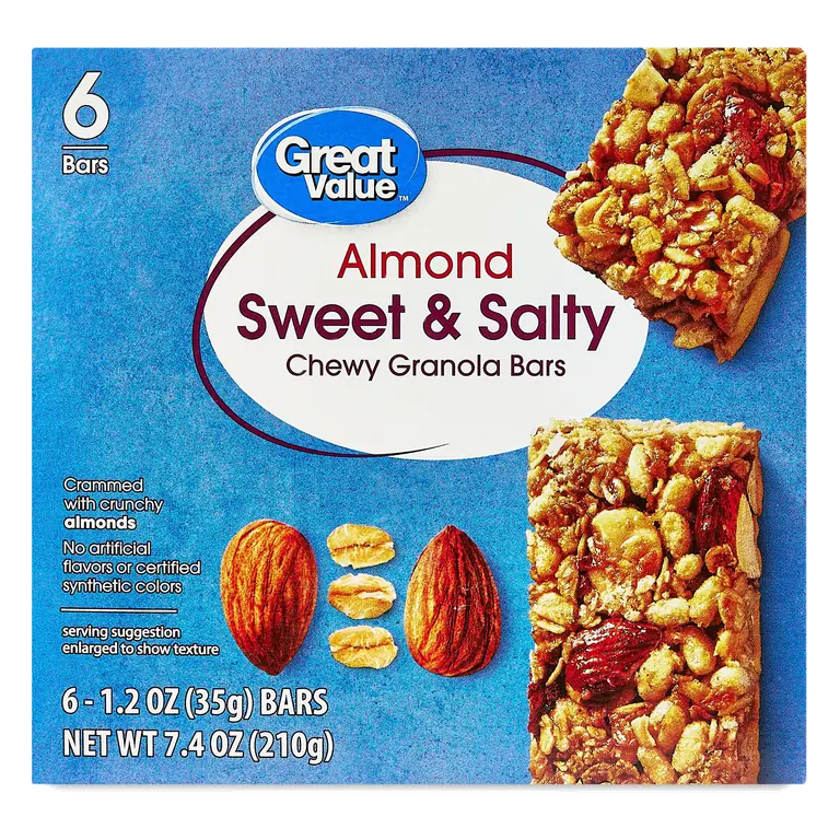 Almond Sweet & Salty Chewy Granola Bars