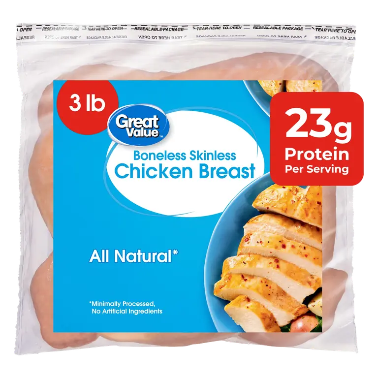 Boneless Skinless Chicken Breasts Portions with Rib Meat