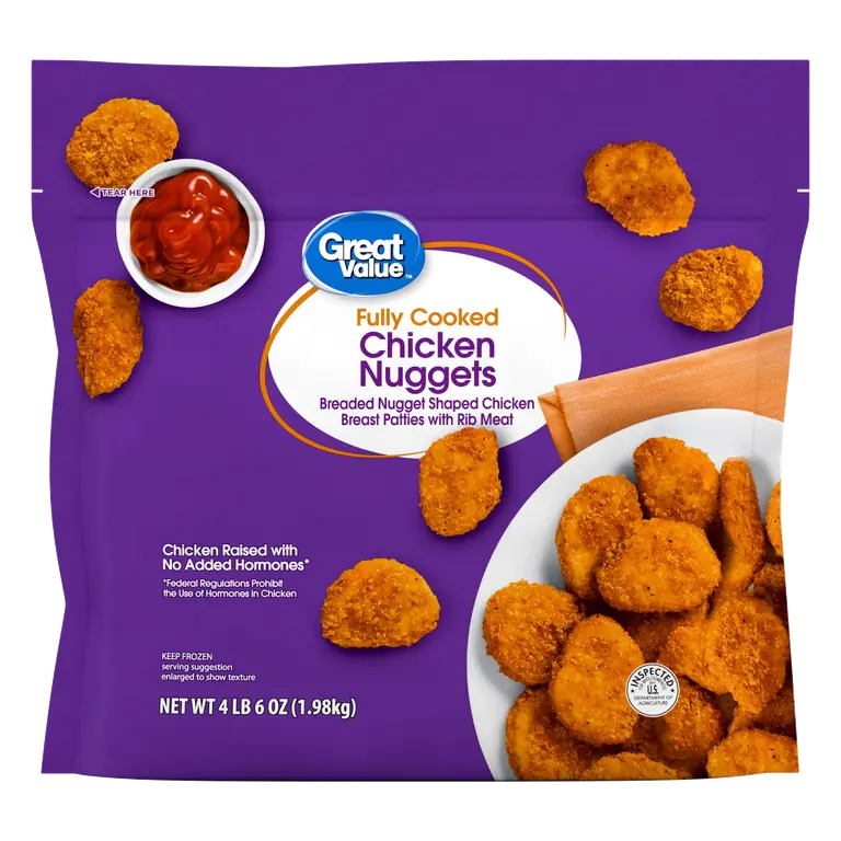 Breaded Chicken Nuggets Fully Cooked Breaded Nugget Shaped Chicken Breast Patties with Rib Meat