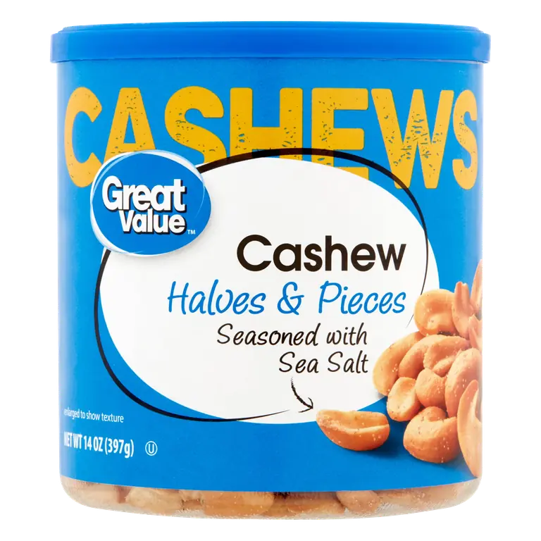 Cashew Halves & Pieces Seasoned with Sea Salt