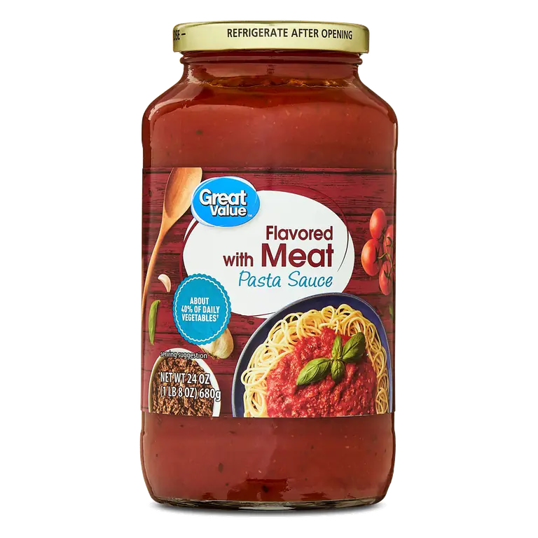 Flavored with Meat Pasta Sauce