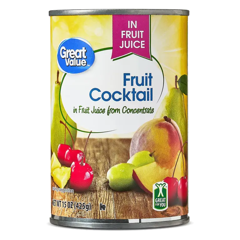 Fruit Cocktail in 100% Peach and Pear Juice From Concentrate
