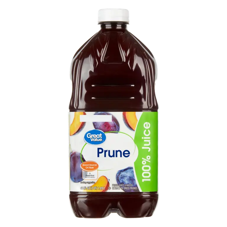 Great Value 100% Prune Juice, 64 fl oz, Not From Concentrate