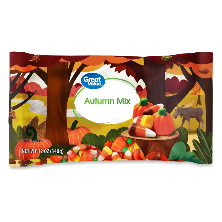 Great Value Autumn Mix Halloween Candy, 12 oz Bag