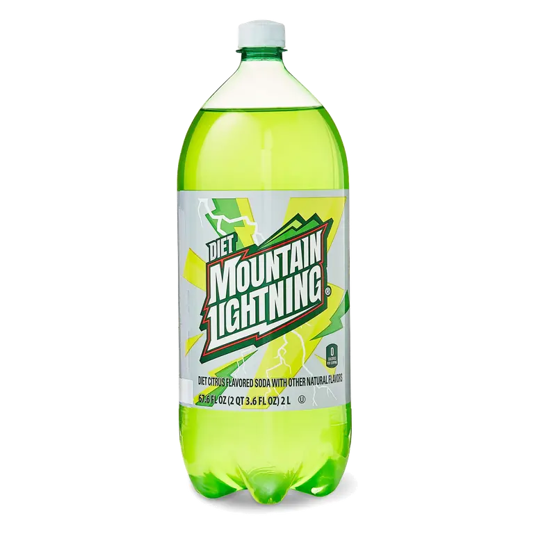Great Value Diet Mountain Lightning, 2 Liter Bottle, Diet Soda