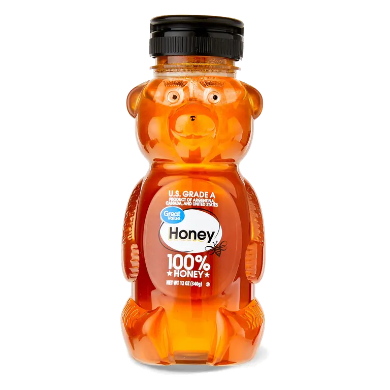 Great Value Honey, 12 oz, Plastic Bear Bottle, Sweet Flavor, Natural Sweetener
