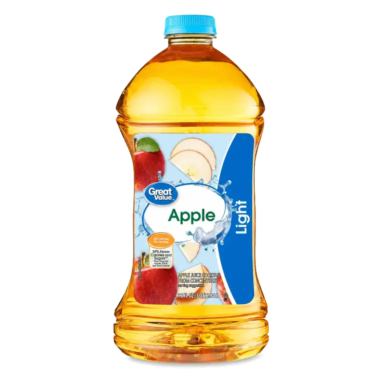 Great Value Light Apple Juice Cocktail, 96 fl oz, from concentrate