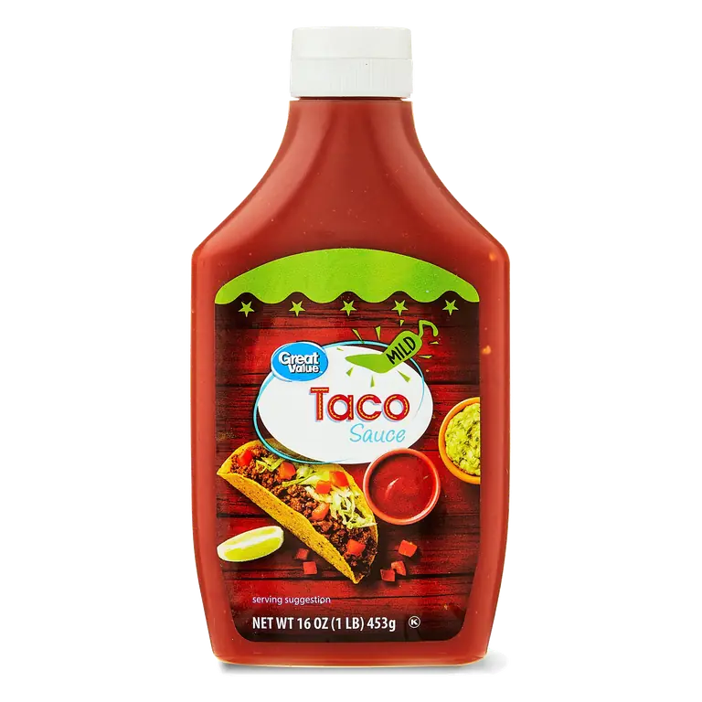 Great Value Mild Taco Sauce, 16 oz - Perfect for Tacos & Dips