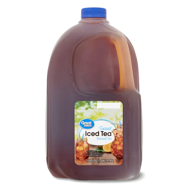 Great Value Sweet Brewed Iced Tea, 128 fl oz, Kosher, 1 Gallon