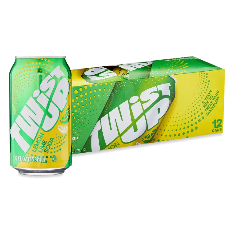 Great Value Twist Up Lemon Lime Soda Pop, 12 fl oz cans, 12 pack