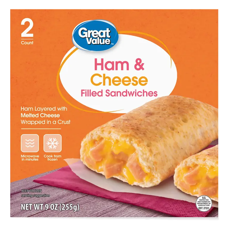 Ham & Cheese Filled Sandwiches