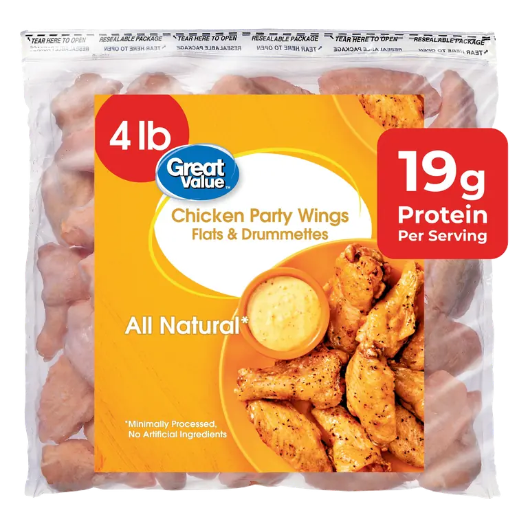 Ice Glazed Chicken Party Wings Flats & Drummettes