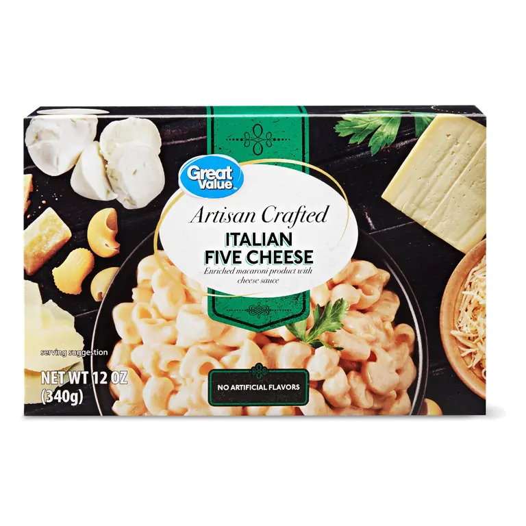 Italian Five Cheese Artisan Crafted Enriched Macaroni Product with Cheese Sauce