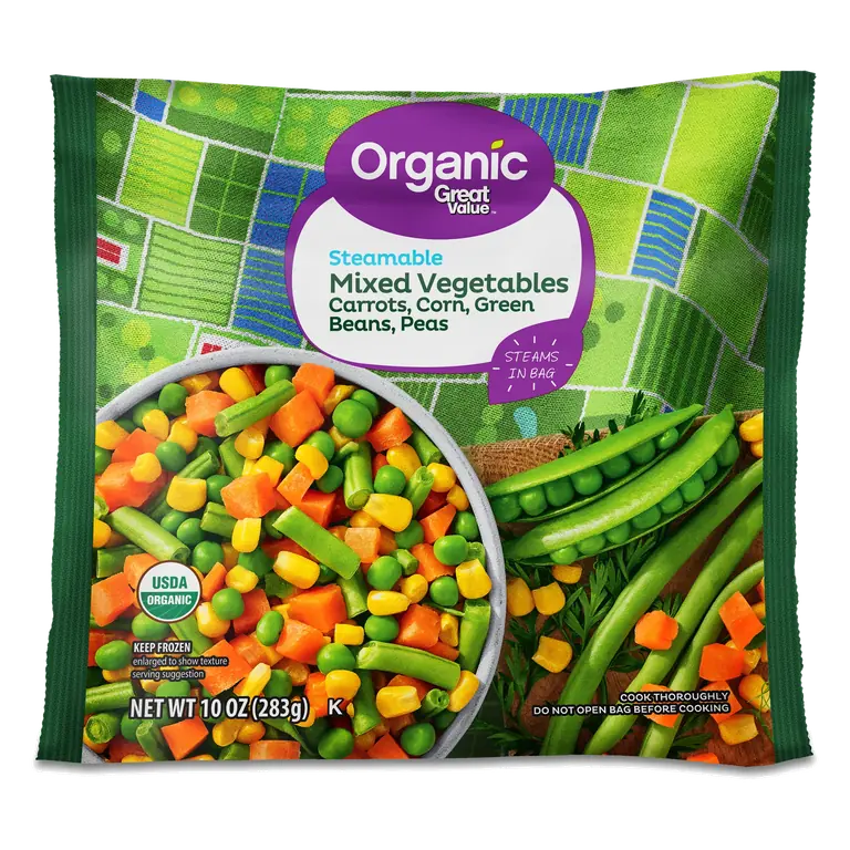 Mixed Vegetables Organic Steamable Carrots