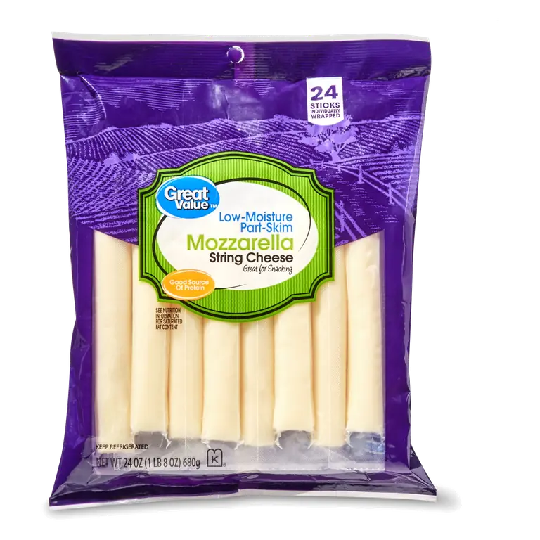 Mozzarella Low-Moisture Part-Skim String Cheese Sticks