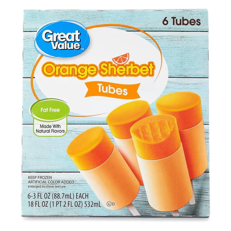 Orange Sherbet Tubes
