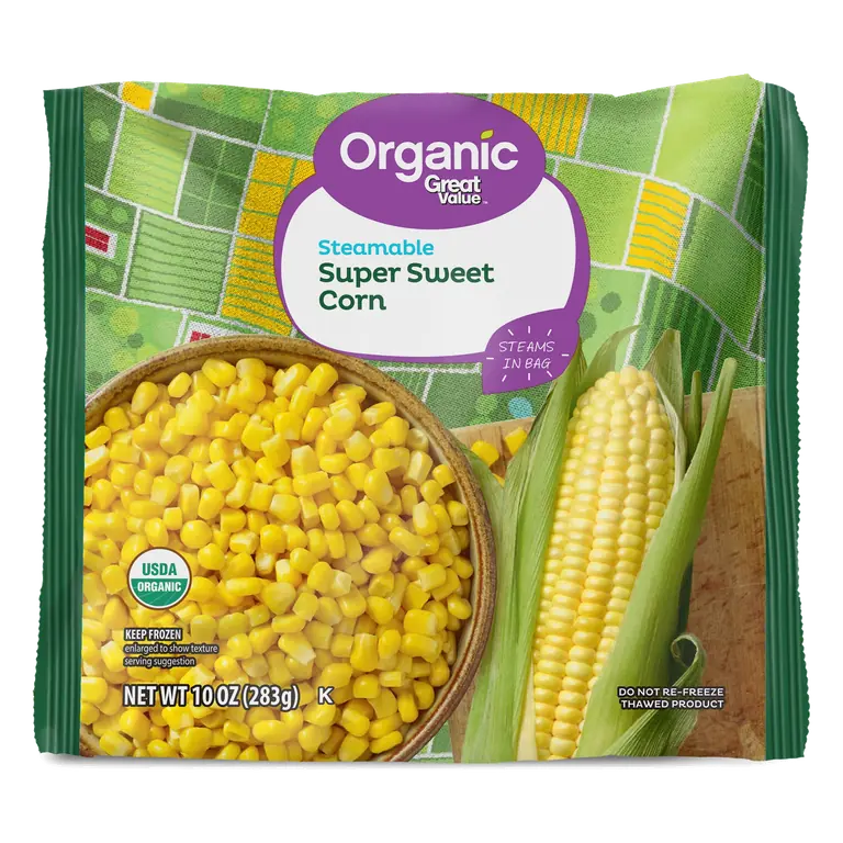 Organic Steamable Sweet Corn