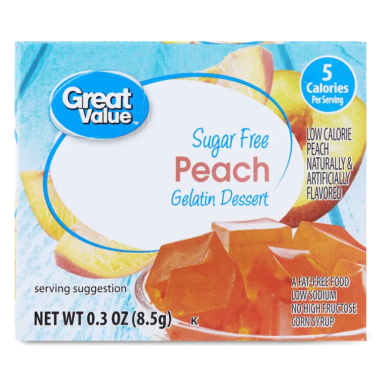 Peach Sugar Free Gelatin Dessert