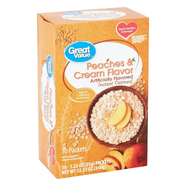 Peaches & Cream Flavored Instant Oatmeal