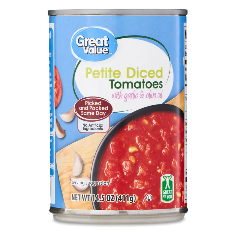 Petite Diced Tomatoes with Garlic & Olive Oil