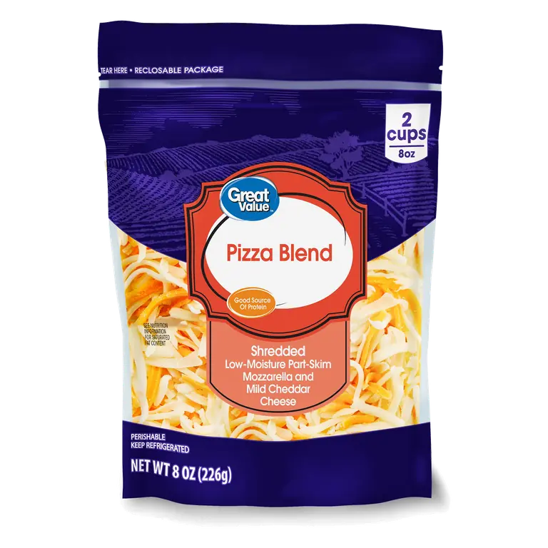 Pizza Blend Shredded Low-Moisture Part-Skim Mozzarella and Mild Cheddar Cheese