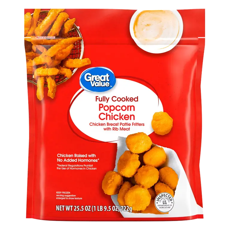 Popcorn Chicken Fully Cooked Chicken Breast Pattie Fritters with Rib Meat