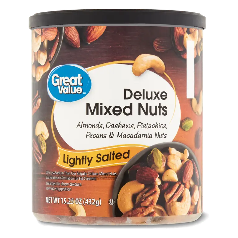 Roasted & Lightly Salted Deluxe Mixed Nuts Almonds