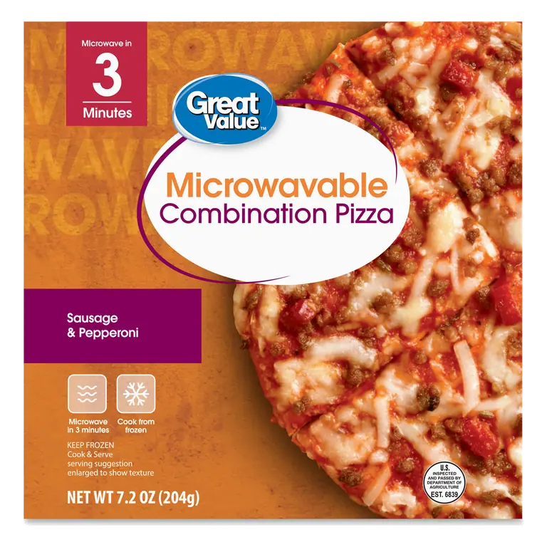 Sausage & Pepperoni Microwavable Combination Pizza