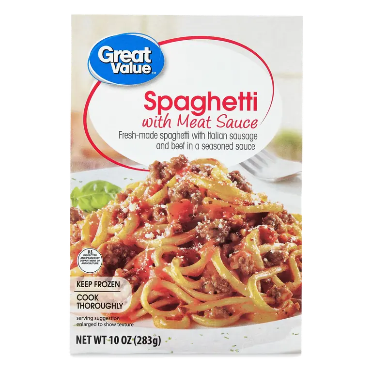 Spaghetti with Meat Sauce Fresh-Made Spaghetti with Italian Sausage in a Seasoned Sauce