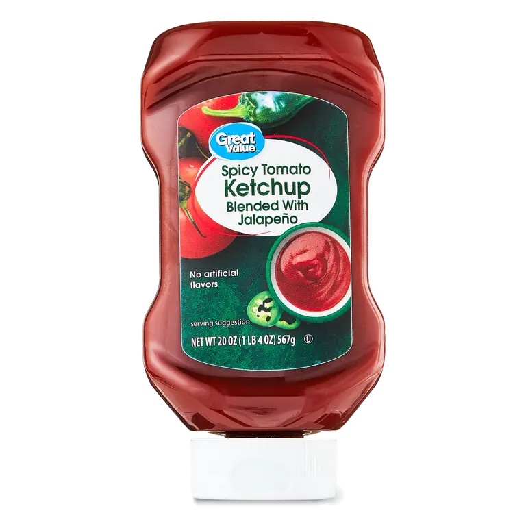 Spicy Tomato Ketchup Blended with Jalapeno
