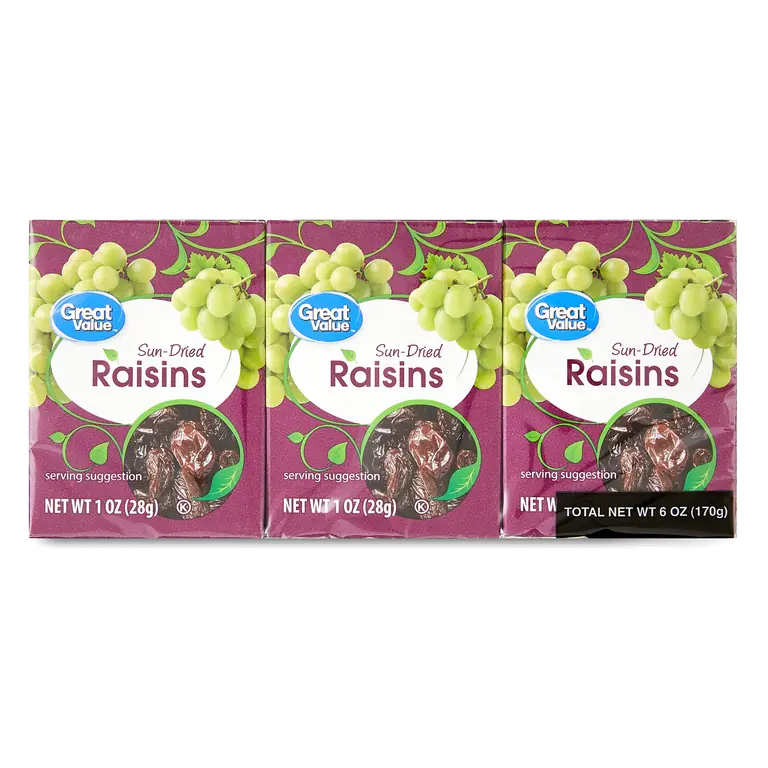 Sun-Dried Raisins 6-Pack/1 oz Cartons