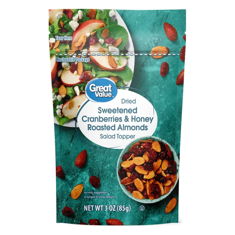 Sweetened Cranberries & Honey Roasted Almonds Dried Salad Topper