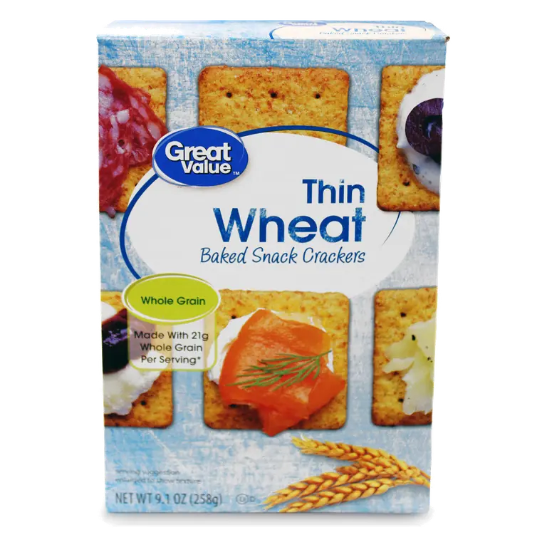 Thin Wheat Baked Snack Crackers