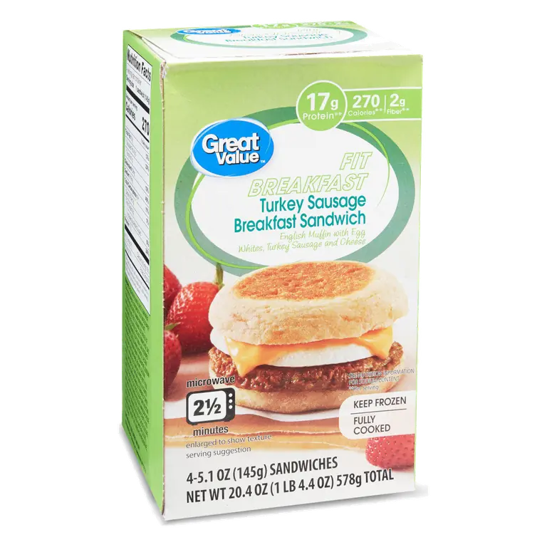 Turkey Sausage Muffin Sandwiches
