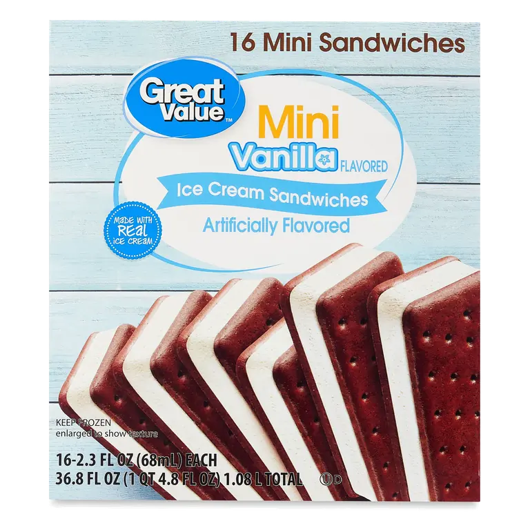 Vanilla Ice Cream Mini Sandwiches