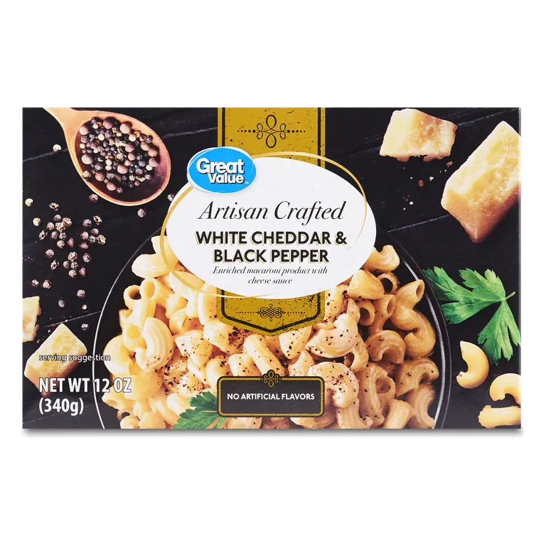 White Cheddar & Black Pepper Enriched Macaroni Product with Cheese Sauce