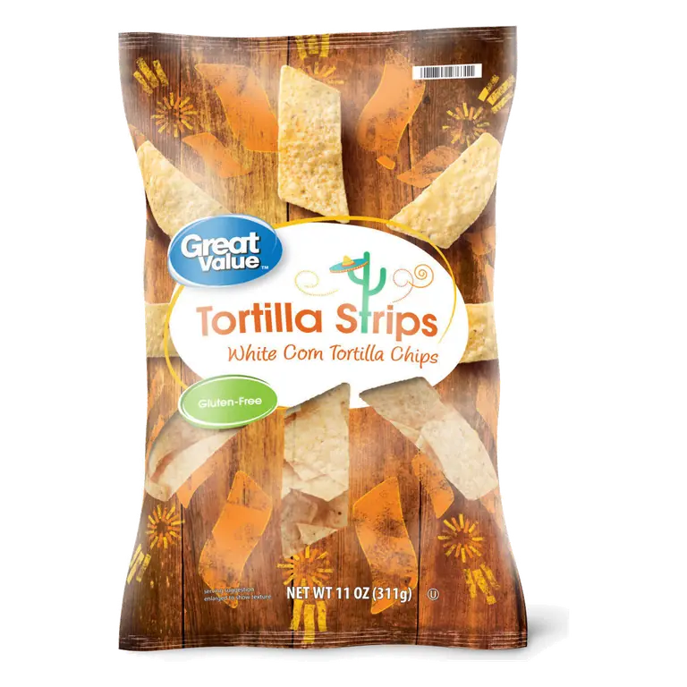 White Corn Tortilla Chips Strips