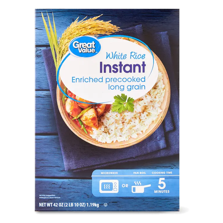 White Enriched Pre-Cooked Long Grain Instant Rice