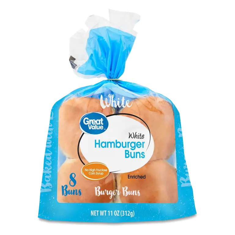 White Hamburger Buns