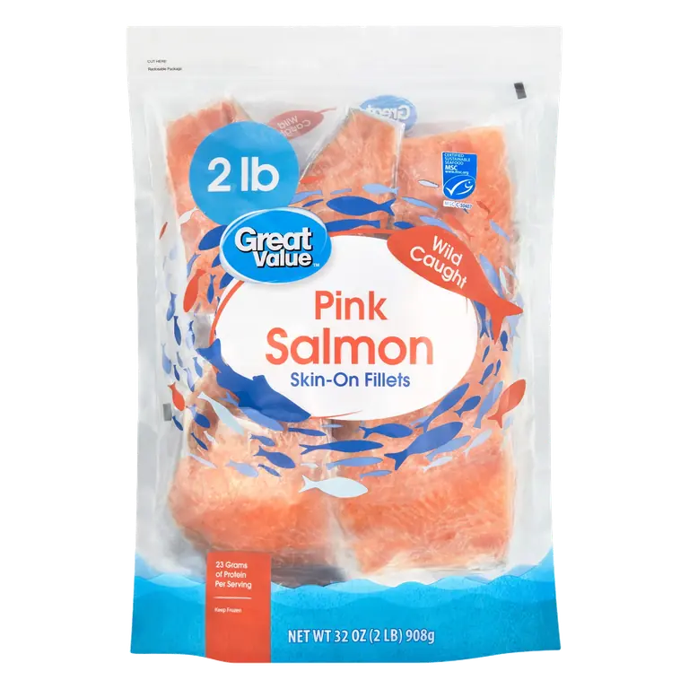 Wild Caught Pink Salmon Skin-On Fillets