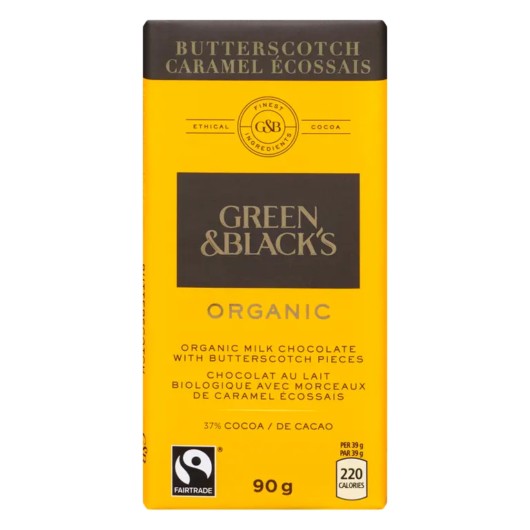 Organic Milk Chocolate Bar With Butterscotch 90 g