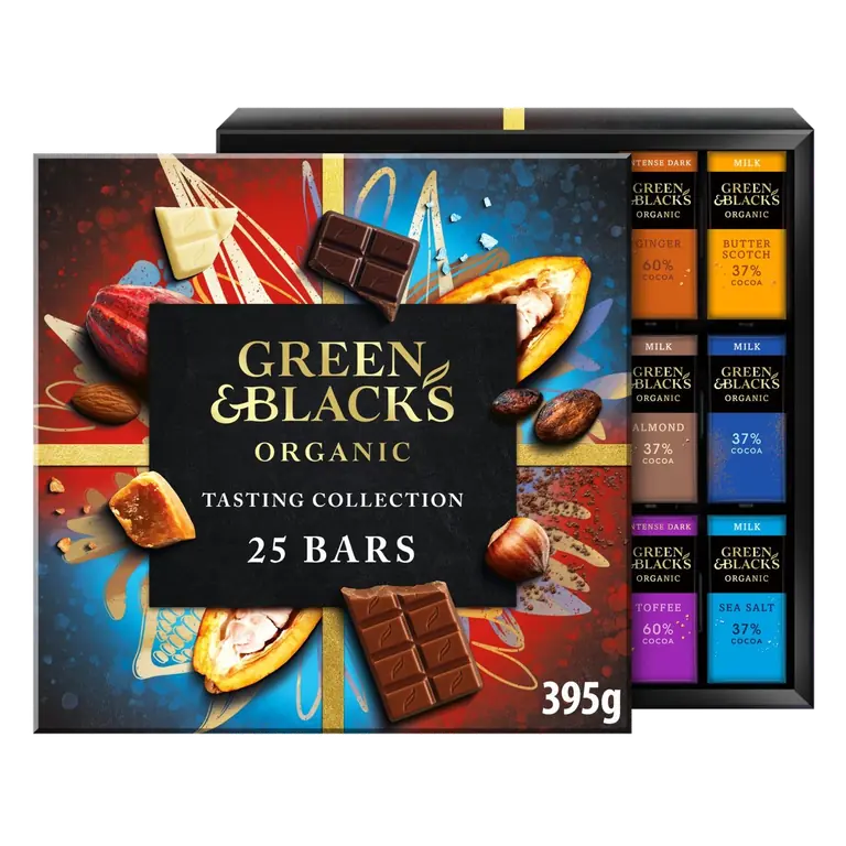 Organic Tasting Collection Dark, Milk & White Chocolate