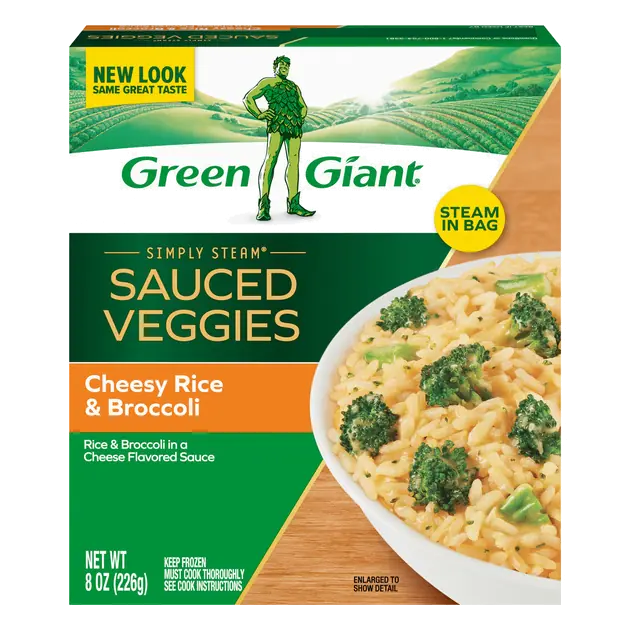 Cheesy Rice & Broccoli in a Cheese Flavored Sauce