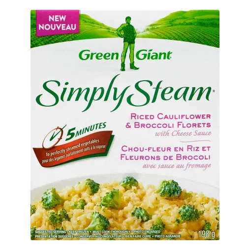 Frozen Riced Cauliflower Broc Cheese Vegetables 198 g