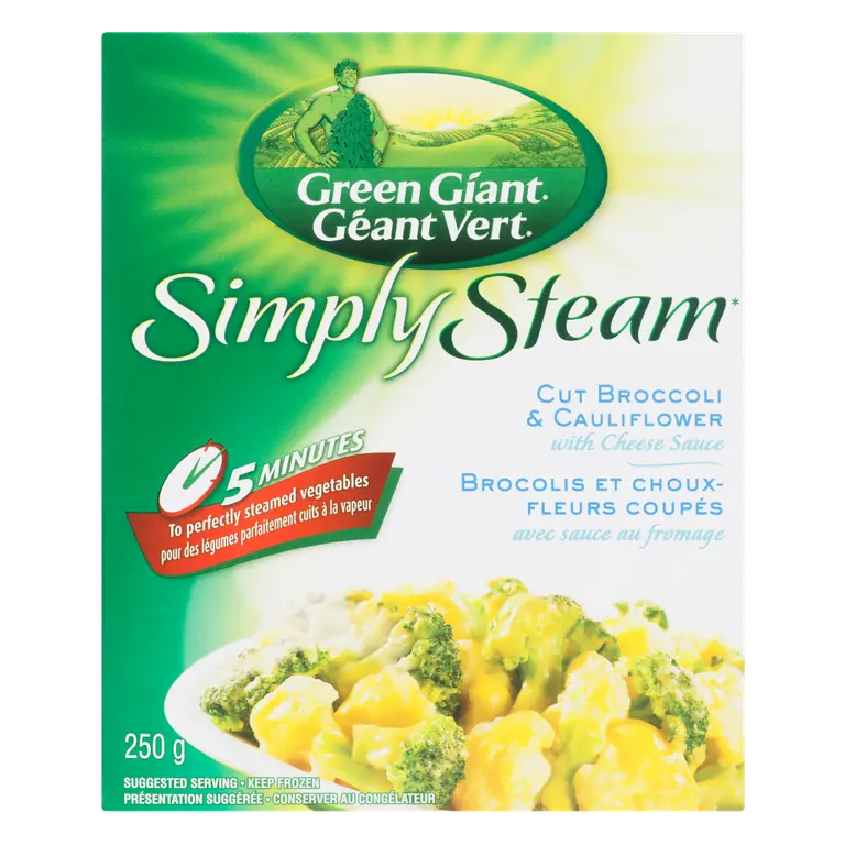 Simply Steam Frozen Broccoli & Cauliflower With Cheese Sauce 250 g