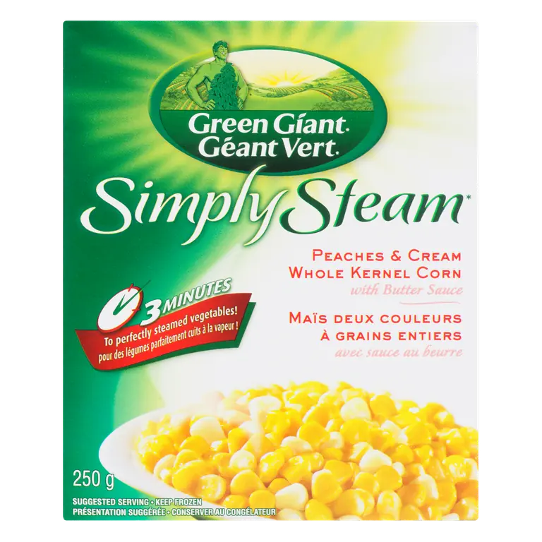 Simply Steam Peaches & Cream Corn In Butter Frozen Vegetables 250 g