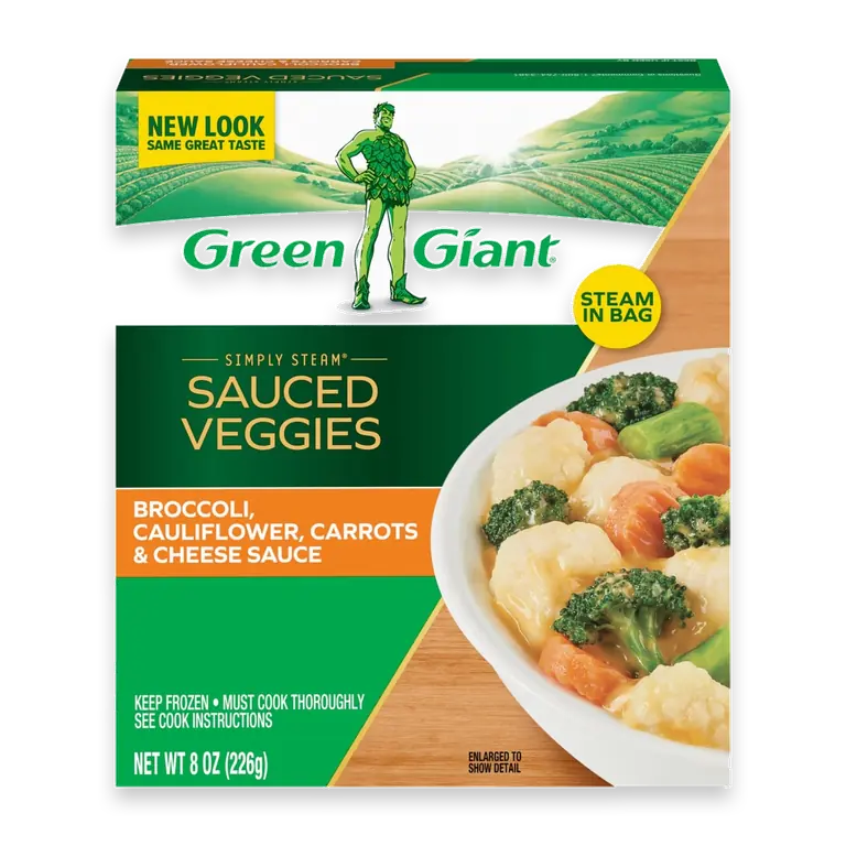Simply Steam Sauced Broccoli Cauliflower Carrots & Cheese Sauce