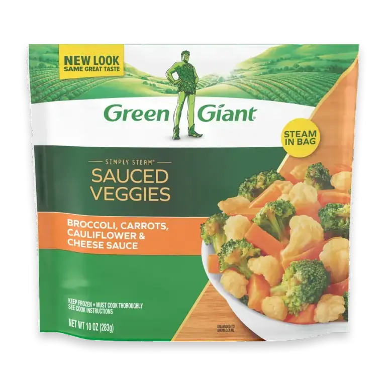 Simply Steam Sauced Veggies, Broccoli, Carrots, Cauliflower & Cheese Sauce