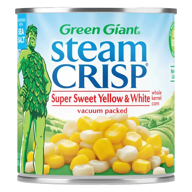 Steam Crisp Super Sweet Yellow & White Whole Kernel Corn