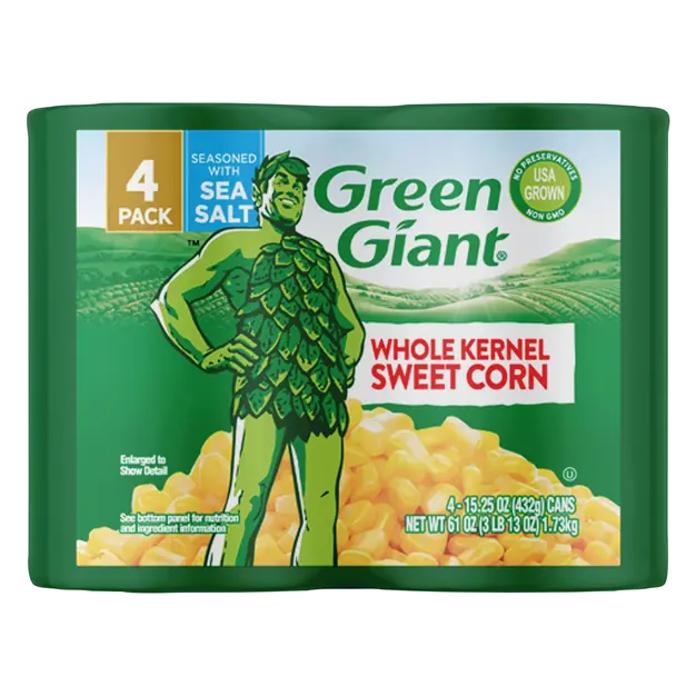 Whole Kernel Sweet Corn Seasoned with Salt - 4 ct